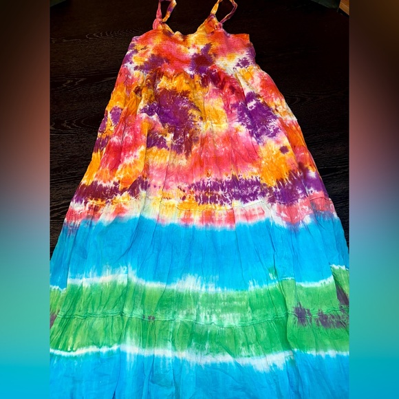 Earthbound Multi Color Maxi Dress Large - Picture 2 of 6